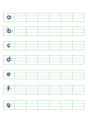 拼音字母笔顺帖
