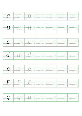 英文字母描写帖